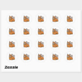 Sticker Rond Mops d'Halloween (Feuille)