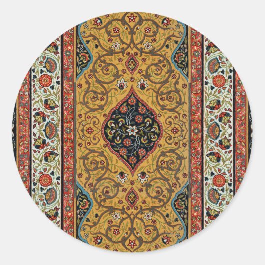 Sticker Rond Moquette Perse antique Design élégant (Devant)