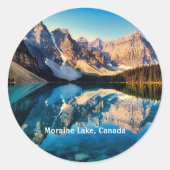 Sticker Rond Moraine Lake, Canada, (Devant)