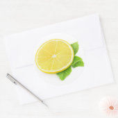Sticker Rond Morceau de citron (Enveloppe)