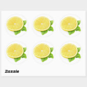 Sticker Rond Morceau de citron (Feuille)