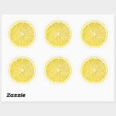 Sticker Rond Morceau de citron (Feuille)