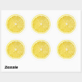 Sticker Rond Morceau de citron (Feuille)