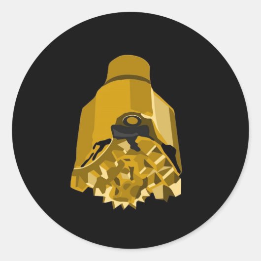 Sticker Rond morceau de forage noir (Devant)
