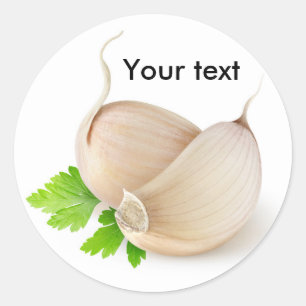 Sticker Rond Morceaux d'ail