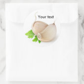 Sticker Rond Morceaux d'ail (Sac)