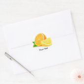 Sticker Rond Morceaux d'orange et de citron (Enveloppe)