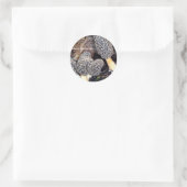 Sticker Rond Morels Gris, Champignons Morel (Sac)