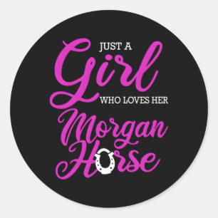 Sticker Rond Morgan Horse Juste Un Qui Aime Ns
