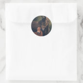 Sticker Rond Morgan Mare et Foal (Sac)