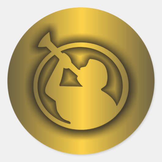 Sticker Rond Mormon Gold (Devant)