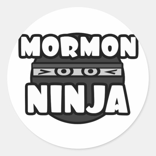 Sticker Rond Mormon Ninja (Devant)