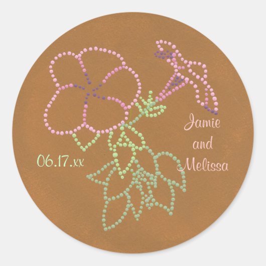 Sticker Rond Morning Glories, Mariage Enregistrer les autocolla (Devant)