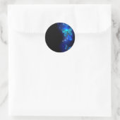 Sticker Rond Morpho Butterfly in the Dark Background (Sac)