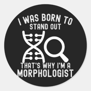 Sticker Rond Morphologues, J'aime la morphologie