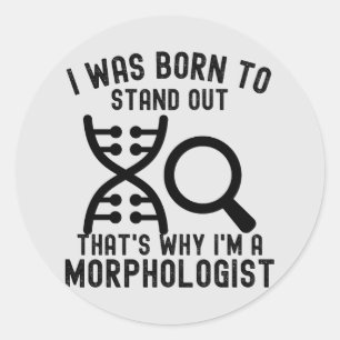 Sticker Rond Morphologues, J'Aime La Morphologie