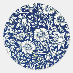 Sticker Rond Morris - Feuille d'autocollant bleu-bleu-bleu-bleu