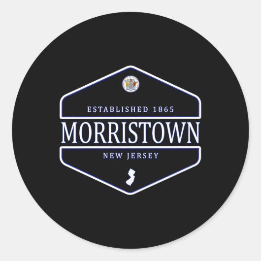 Sticker Rond Morristown New Jersey Morristown (Devant)