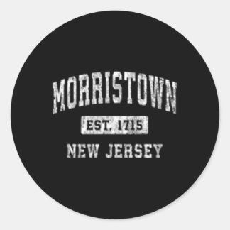 Sticker Rond Morristown New Jersey Nj Établissement Sports