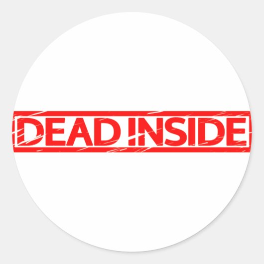 Sticker Rond Mort dans le timbre (Devant)