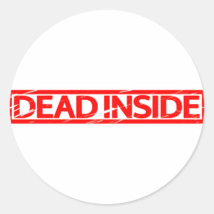 Sticker Rond Mort dans le timbre