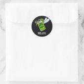 Sticker Rond Mos-jito Amusant Mojito Boisson Pun Dark BG (Sac)