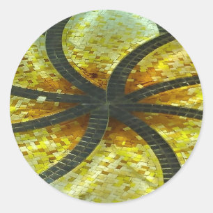 Sticker rond Mosaic Design