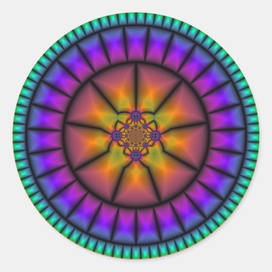 Sticker Rond Mosaïque de la sphère céleste (Devant)