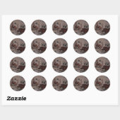 Sticker Rond Mosaïque romaine (Feuille)