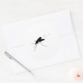 Sticker Rond Mosquito Silhouette Nuisance insecte/insecte nuisi (Enveloppe)