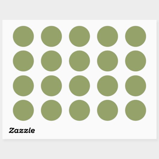 Sticker Rond Moss Green (Feuille)