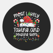 Sticker Rond Most Likely Taking And Uring Shots Matching Christ (Devant)