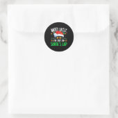 Sticker Rond Most Likely To Fart On Santa's Lap Funny Matching (Sac)