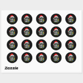 Sticker Rond Most Likely To Get Sy With Santa Shirt Family Chri (Feuille)