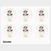 Sticker Rond Most wonderful time christmas birthday (Feuille)
