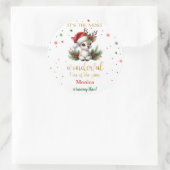 Sticker Rond Most wonderful time christmas birthday (Sac)