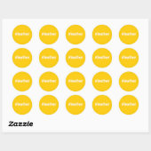 STICKER ROND MOT CLÉ CUIR (Feuille)