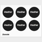 STICKER ROND MOT CLÉ CUIR (Feuille)