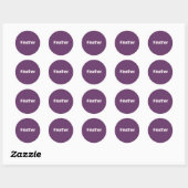 STICKER ROND MOT CLÉ CUIR (Feuille)