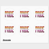 Sticker Rond Mot de fierté lesbienne (Feuille)