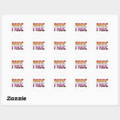 Sticker Rond Mot de fierté lesbienne (Feuille)