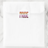 Sticker Rond Mot de fierté lesbienne (Sac)