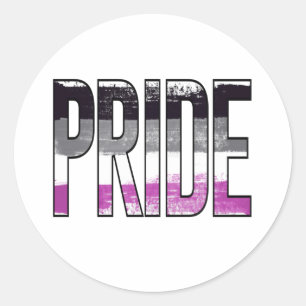 Sticker Rond Mot de fierté sexuelle