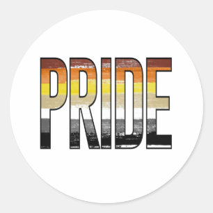 Sticker Rond Mot de la fierté de l'ours