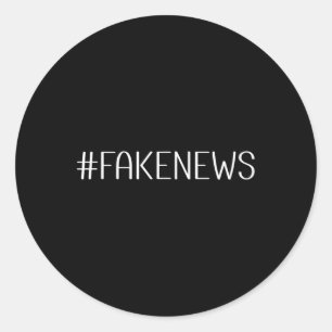 Sticker Rond Mot-dièse Médias Politique Fake News Trump Républi