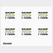 Sticker Rond Mot d'orgueil agender (Feuille)