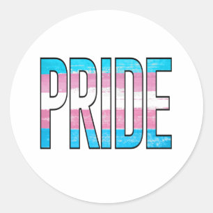 Sticker Rond Mot du Fierté Trans