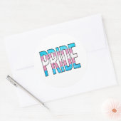 Sticker Rond Mot du Fierté Trans (Enveloppe)