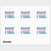 Sticker Rond Mot du Fierté Trans (Feuille)