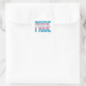 Sticker Rond Mot du Fierté Trans (Sac)
